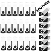 USBメモリ 4GB 100個セット EASTBULL フラッシュメモリー USB2.0 フラッシュドライブ 360° 回転式 小型メモリースティック (4GB, 100個セットブラック)