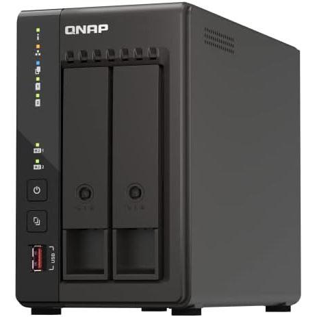 QNAP(キューナップ) TS-253E 2つの 2.5GbE 対応ポートと M.2 SSD キャッシュスロットを搭載 Intel Celeron クアッドコアプロセッサ採用のSMB向け 2ベイNAS