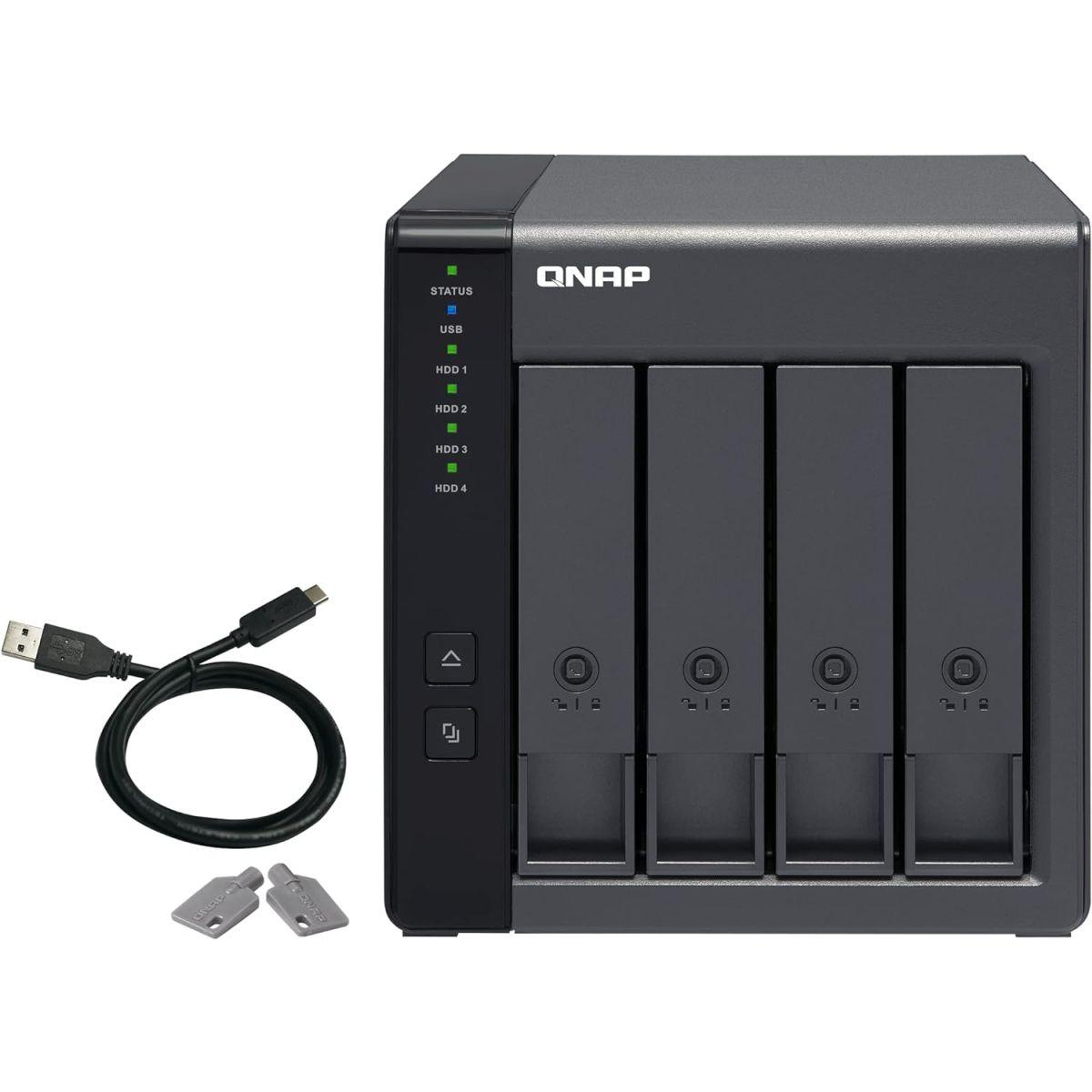 QNAP(キューナップ) TR-004 4ベイ USB 3.0 RAID 拡張エンクロージャー DAS (ダイレクトアタッチドストレージ)