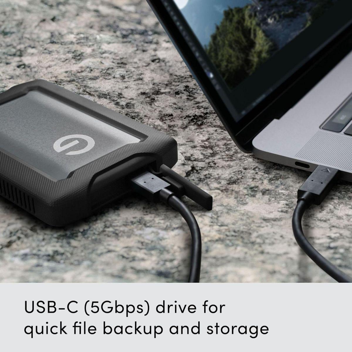 SanDisk (サンディスク) Professional 4TB G-Drive ArmorATD - 頑丈で耐久性のあるポータブル外付けハードドライブ HDD USB-C