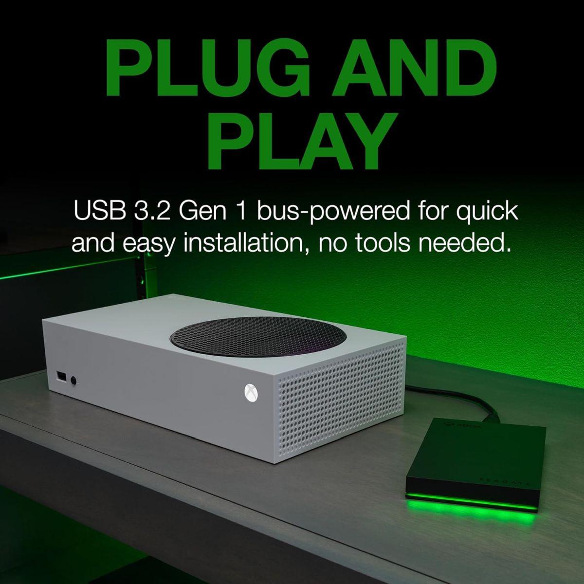 Seagate (シーゲイト) ゲーム用ドライブ Xbox用 4TB 外付け ハードドライブ ポータブル HDD - USB 3.2 Gen 1 ブラック