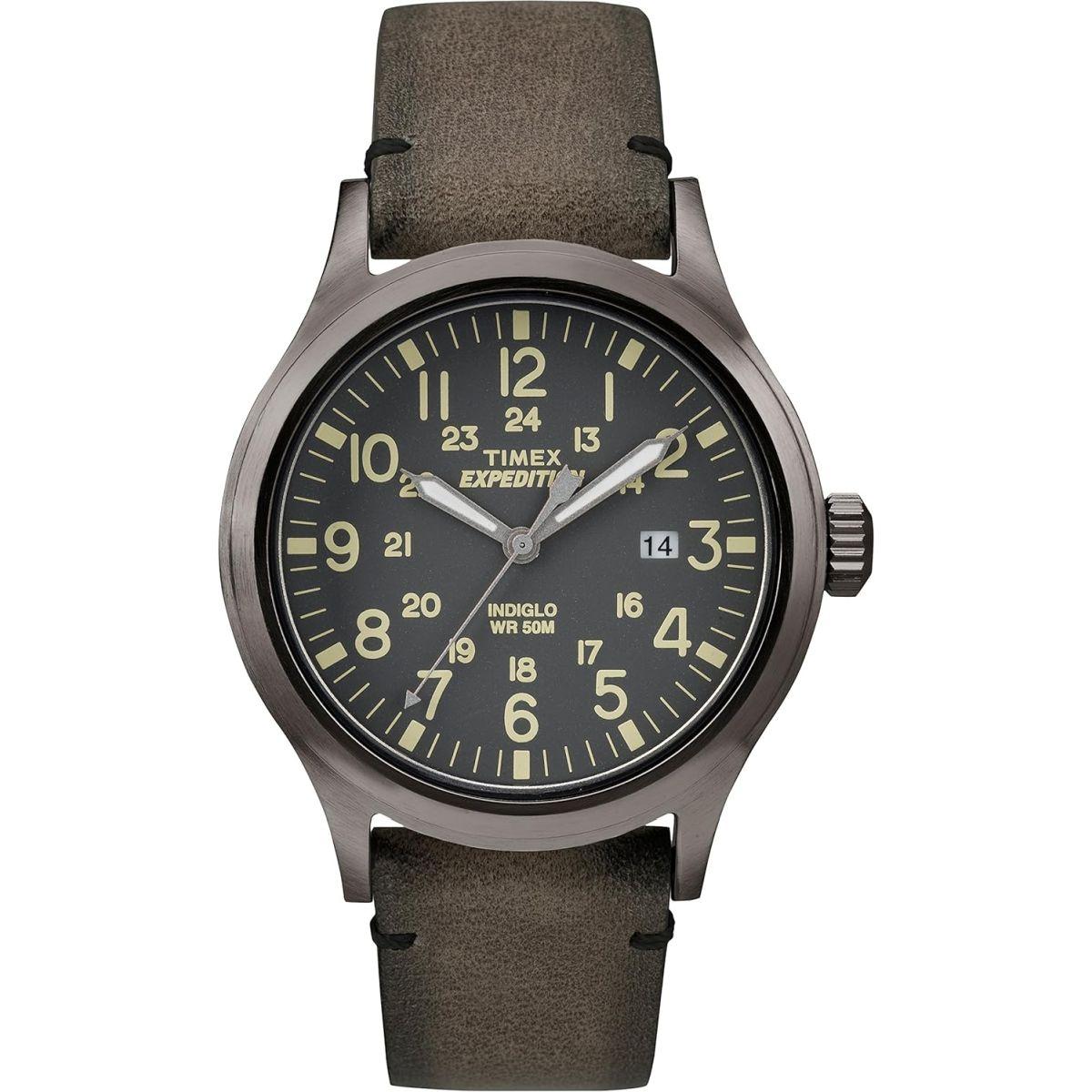 Timex メンズ エクスペディションスカウト 40?腕時計 Mens Standard ブラウン/グレー。