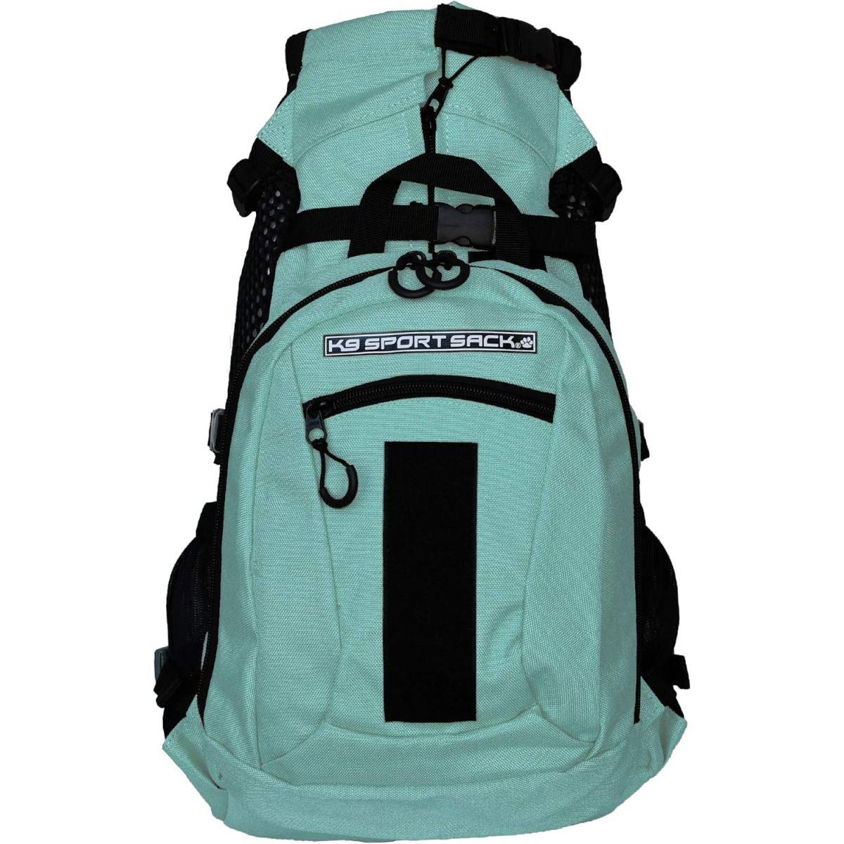 K9 Sport Sack (K9スポーツサック) | ペット 犬 小型・中型 キャリーバッグ バックパック | 収納バッグ付きの前向き 調節可能なバッグ | 通気性 獣医師の推奨(大、エアプラス - サマーミント)