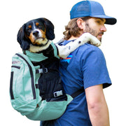 K9 Sport Sack (K9スポーツサック) | ペット 犬 小型・中型 キャリーバッグ バックパック | 収納バッグ付きの前向き 調節可能なバッグ | 通気性 獣医師の推奨(大、エアプラス - サマーミント)