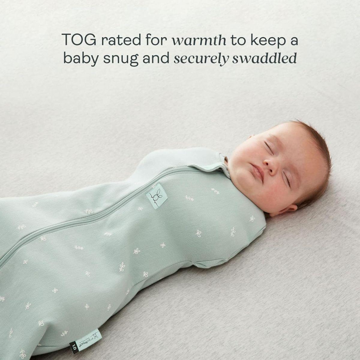ergoPouch (エルゴポーチ) 1 tog ベビースリーピングサック 6~12か月 暖かく快適な夜用 コクーンおくるみサック ベビーは穏やかでリラックスした状態を保つ ベビースリーピングバッグ 体温を調節します (セージ)