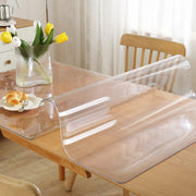 OstepDecor テーブルクロス 透明 テーブルカバー 85 x 165cm 厚さ1.5mm PVC製 テーブルクロス ビニール 透明?布, 防塵・防水・耐久・耐熱 矩形サイズ選択可能,カスタマイズ可能