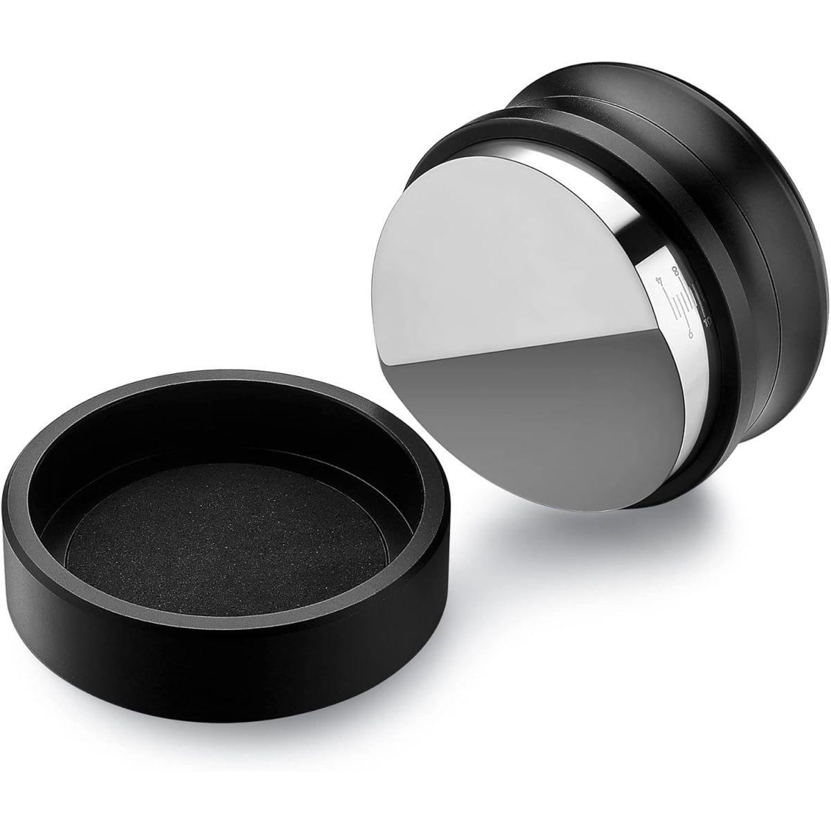 Normcore 58.5mm コーヒー分配ツール エスプレッソコーヒーレベラーツール 58mm Portafilter用 バリスタエスプレッソアクセサリー 深さ調節可能 ステンレススチールベース ディストリビュータースタンド