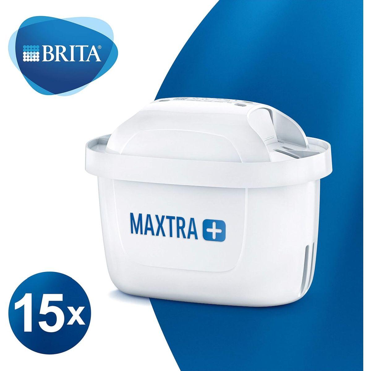 BRITA MAXTRA+ 交換用浄水フィルターカートリッジ すべてのBRITAジャグに対応 塩素、水垢、不純物を減らして素晴らしい味に 15個パック