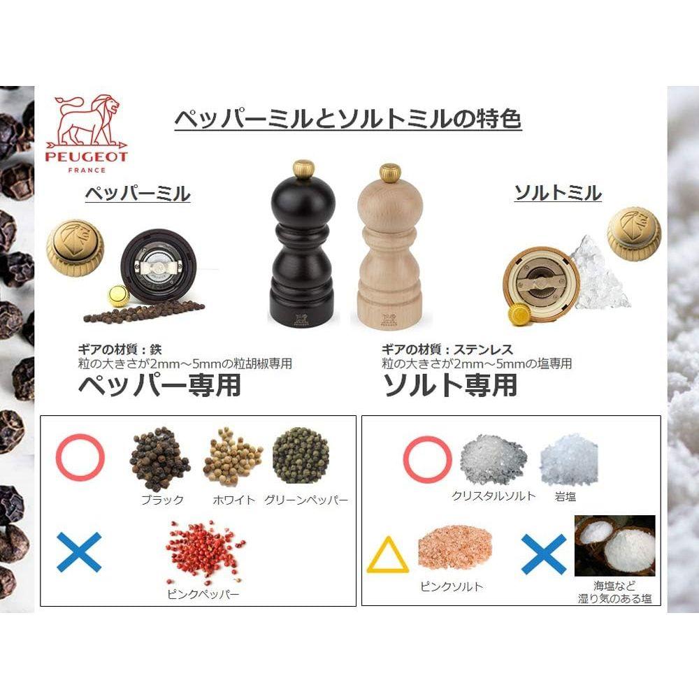 プジョー PEUGEOT ミル ソルトミル 粗さ調節 18cm ブラン パリ ユーセレクト 27810