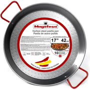 MageFesa Carbon Steel Paella Pan, 17 Inch by Magefesa