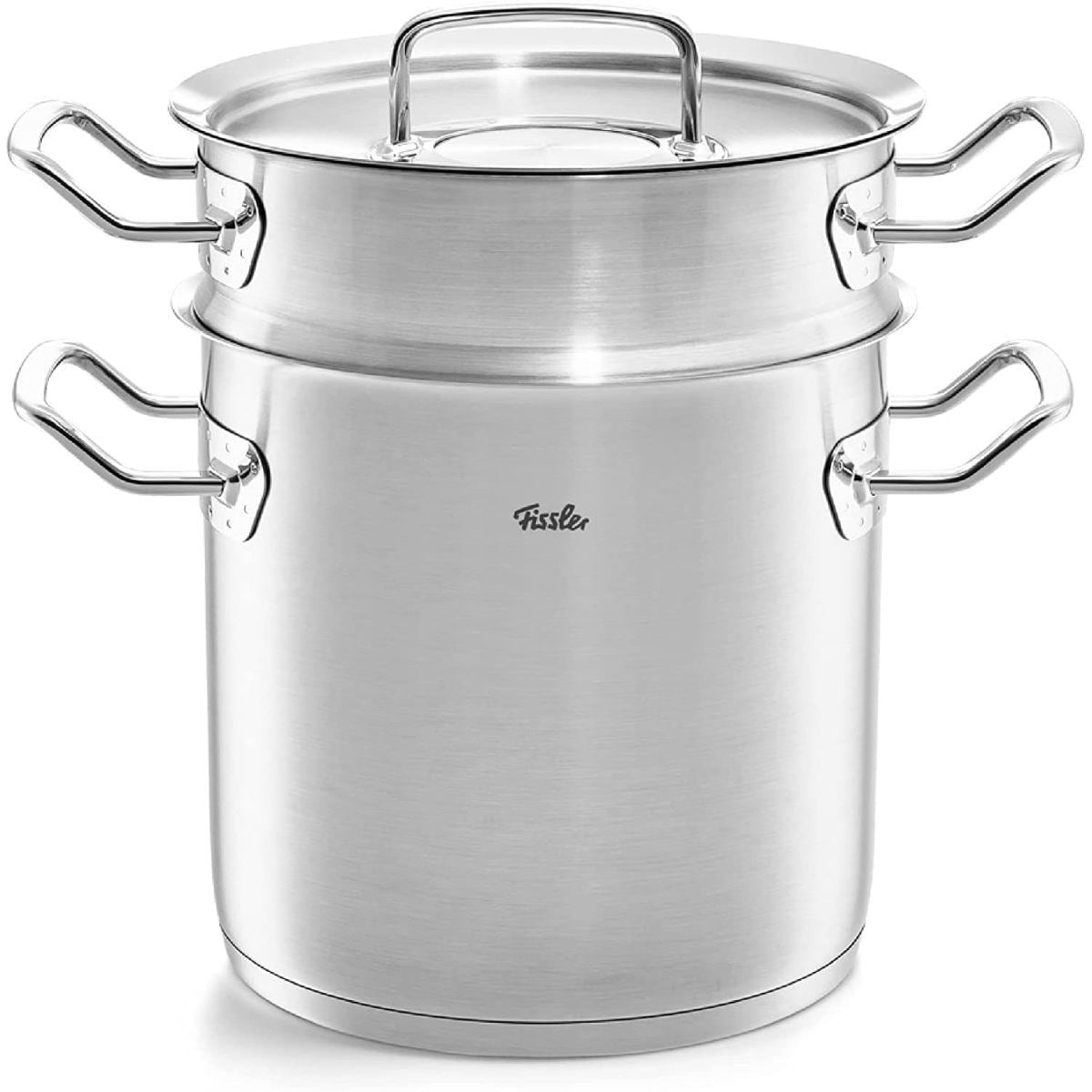 Fissler (フィスラー) 両手鍋 20cm オリジナル プロフィ コレクション マルチスター ガス火/IH対応 ドイツ製 【日本正規販売品】 084-108-20-000 シルバー