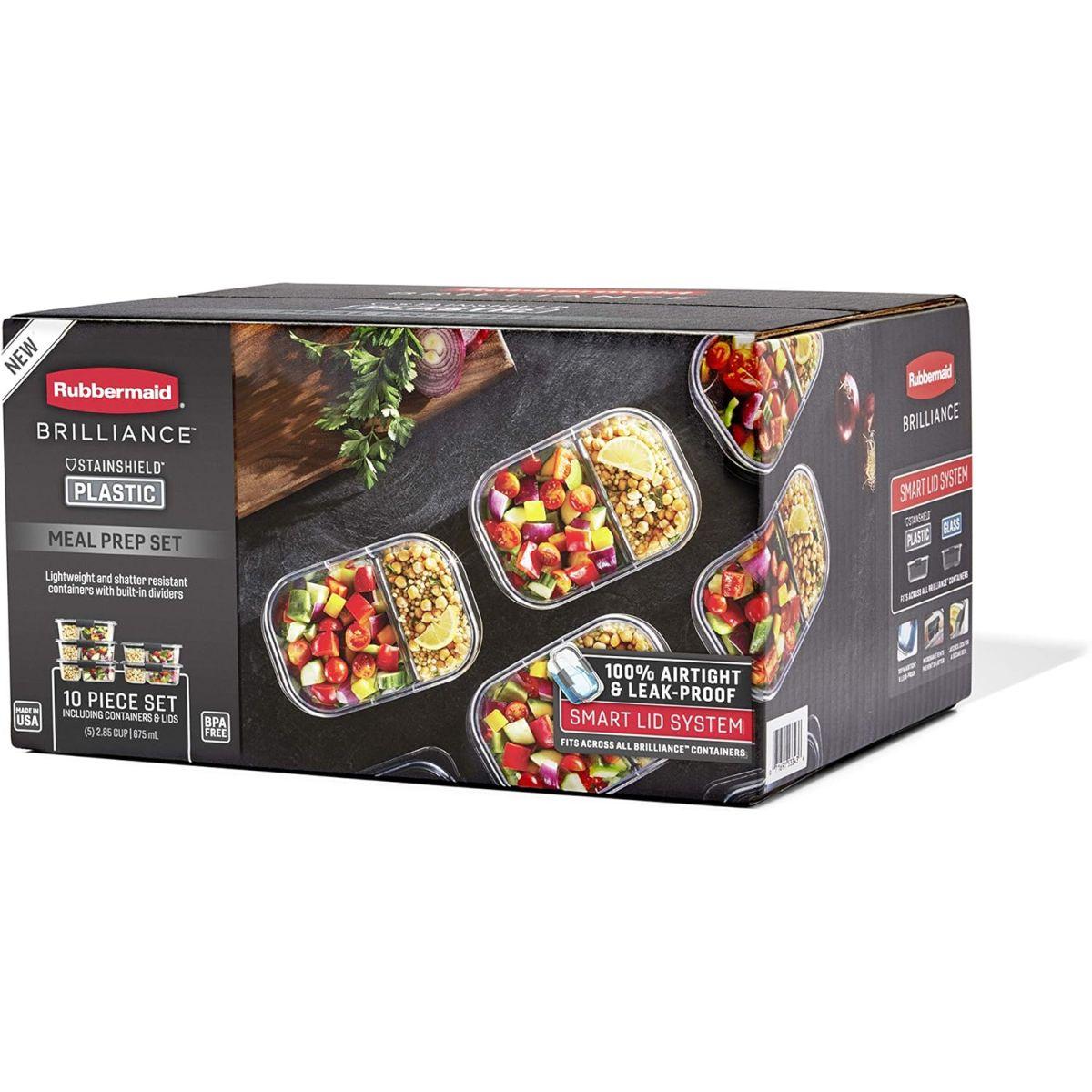 ラバーメイド(Rubbermaid)BRILLIANCE 675ML 仕切タイプ 5個セット 2142280