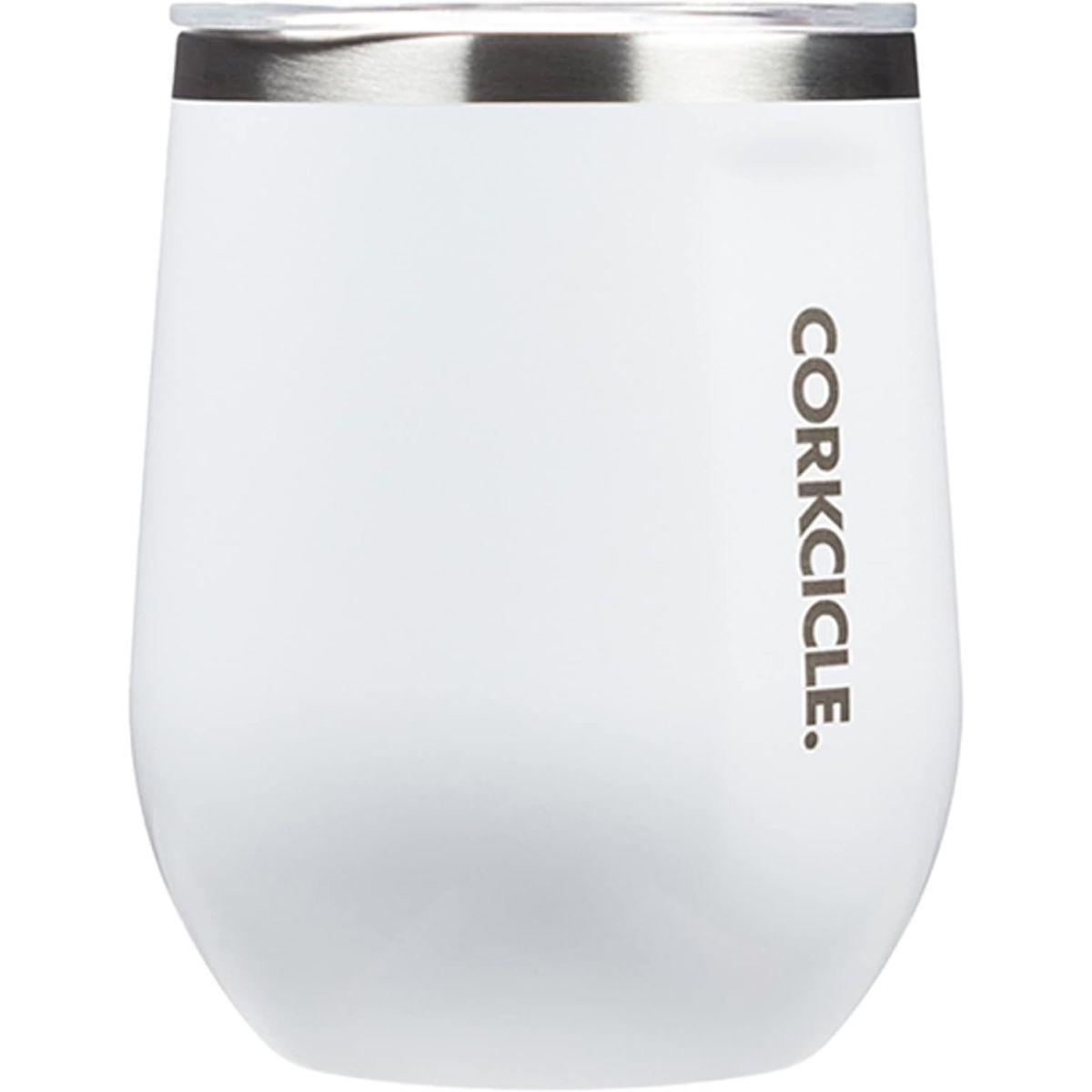 Corkcicle 12 オンス トリプル断熱 ステムレス (ワインに最適) / 12 オンス トリプル断熱 タンブラー (コーヒー、カクテル、紅茶に最適) 12 Oz Stemless Wine Glass ホワイト 2312GW