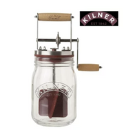 Kilner キルナー 小型手動バターチャナー バターメーカー 手作りバター 自家製 10分 簡単 ガラス製 瓶 保存容器 バター作り キッチン雑貨 道具 おしゃれ敬老の日 母の日 ギフト プレゼント 英国ブランド 並行輸入品 食育 自由研究 アウトドア キャンプ 並行輸入品