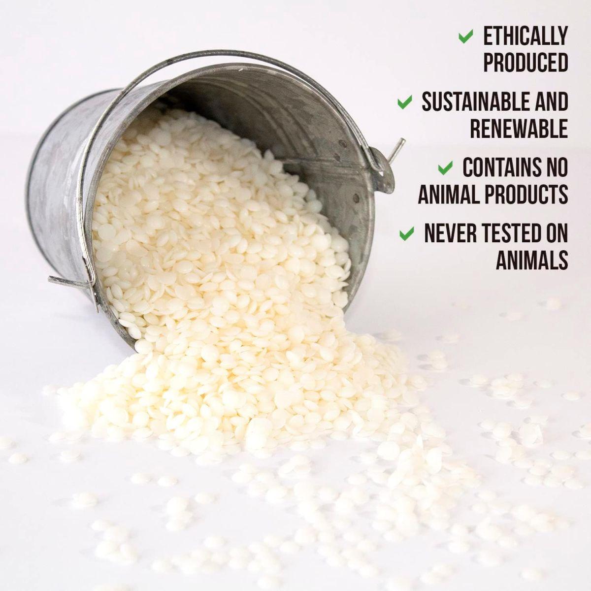 American Soy Organics(アメリカンソイオーガニックス) - Freedom(フリーダム) ソイ(大豆)ワックスビーズ キャンドル作り用 - 電子レンジで使えるソイワックスビーズ - プレミアムソイキャンドル作り用品