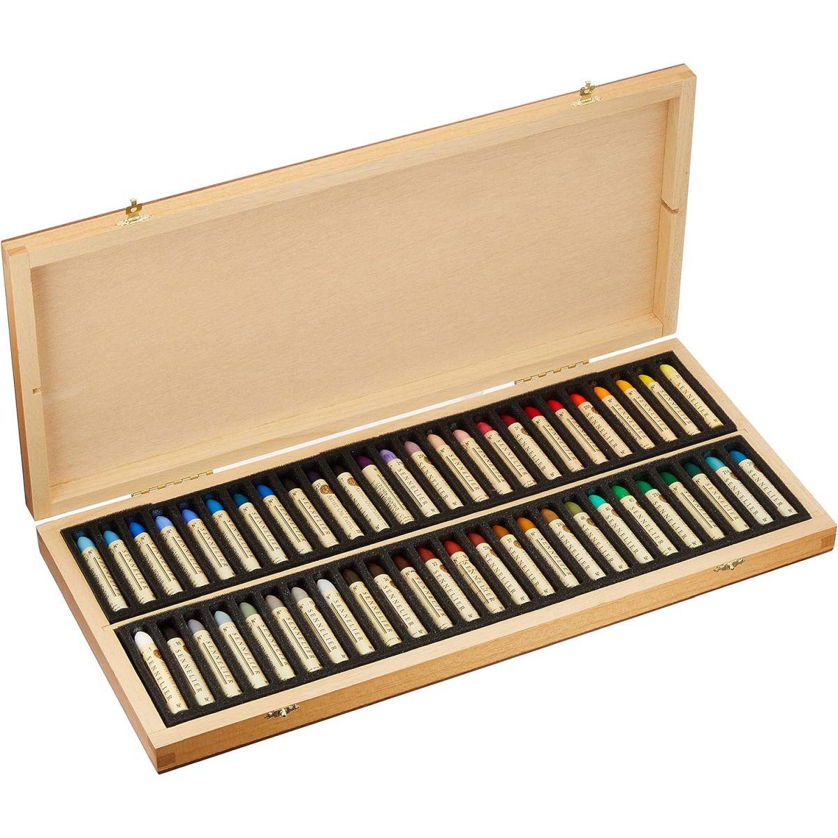 SENNELIER セヌリエ オイルパステル 木箱入り50色セット