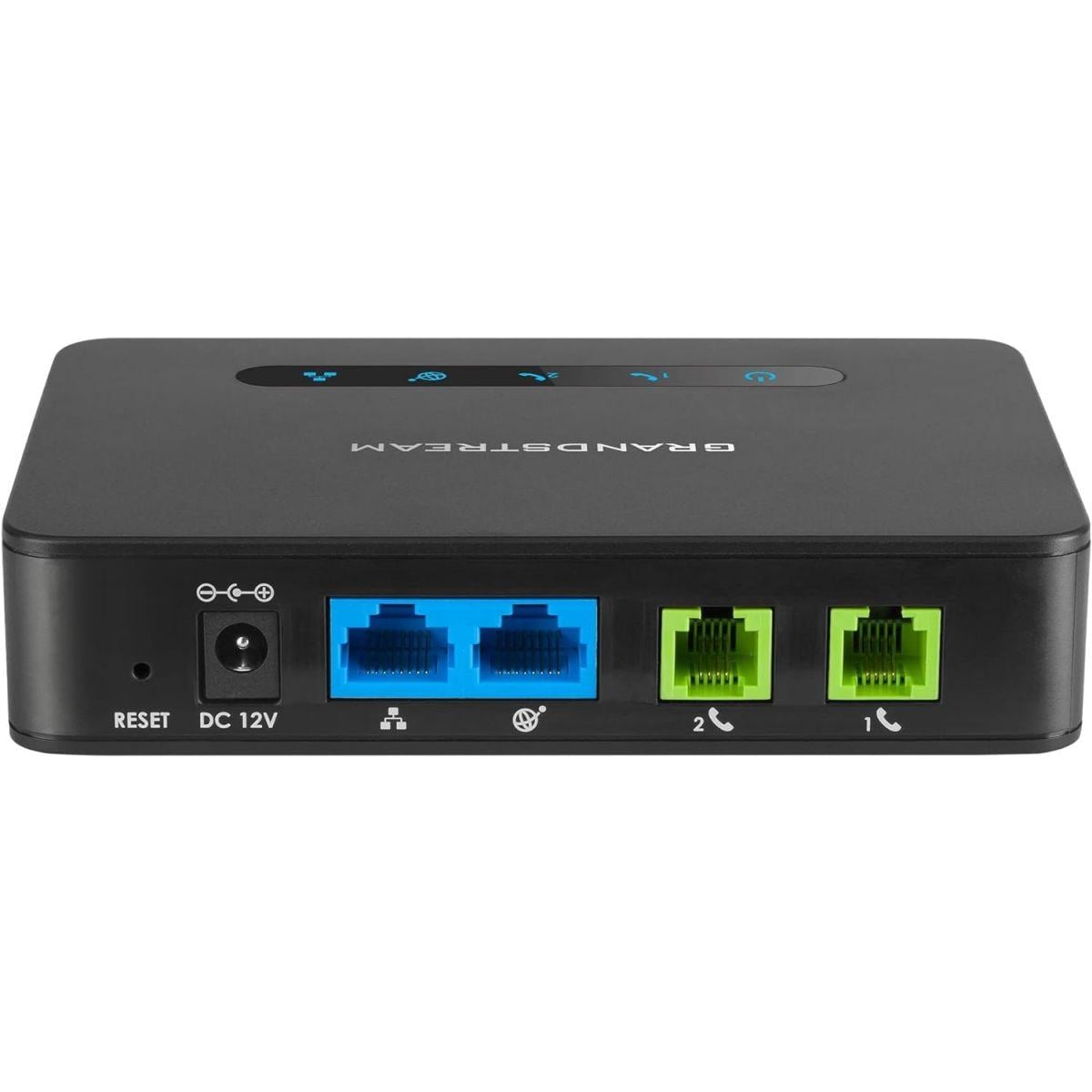 Grandstream HT812 VoIPアダプタ ATA 2-FXS Gigabit NATルータ
