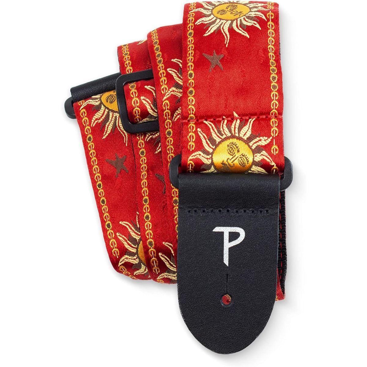 Perri’s Leathers Ltd. - ギターストラップ - ナイロン - レッド - 調節可能 - アコースティック/ベース/エレクトリックギター用 - カナダ製 (TWS-7010)