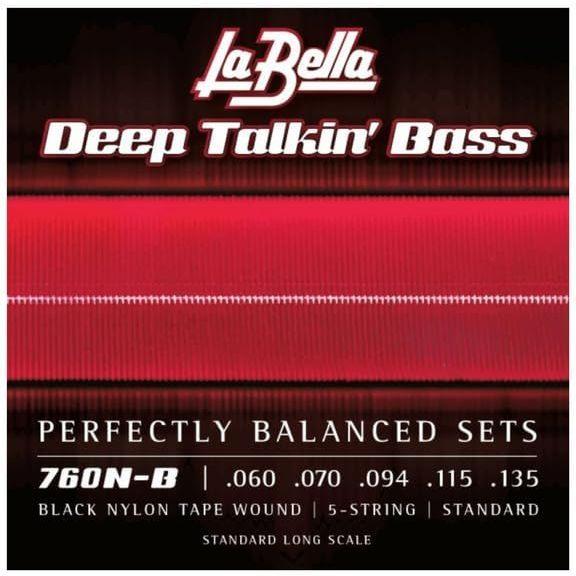 La Bella 760NB/Deep Talkin' Bass/060-135/5strings/Black Nylon Tape Wound