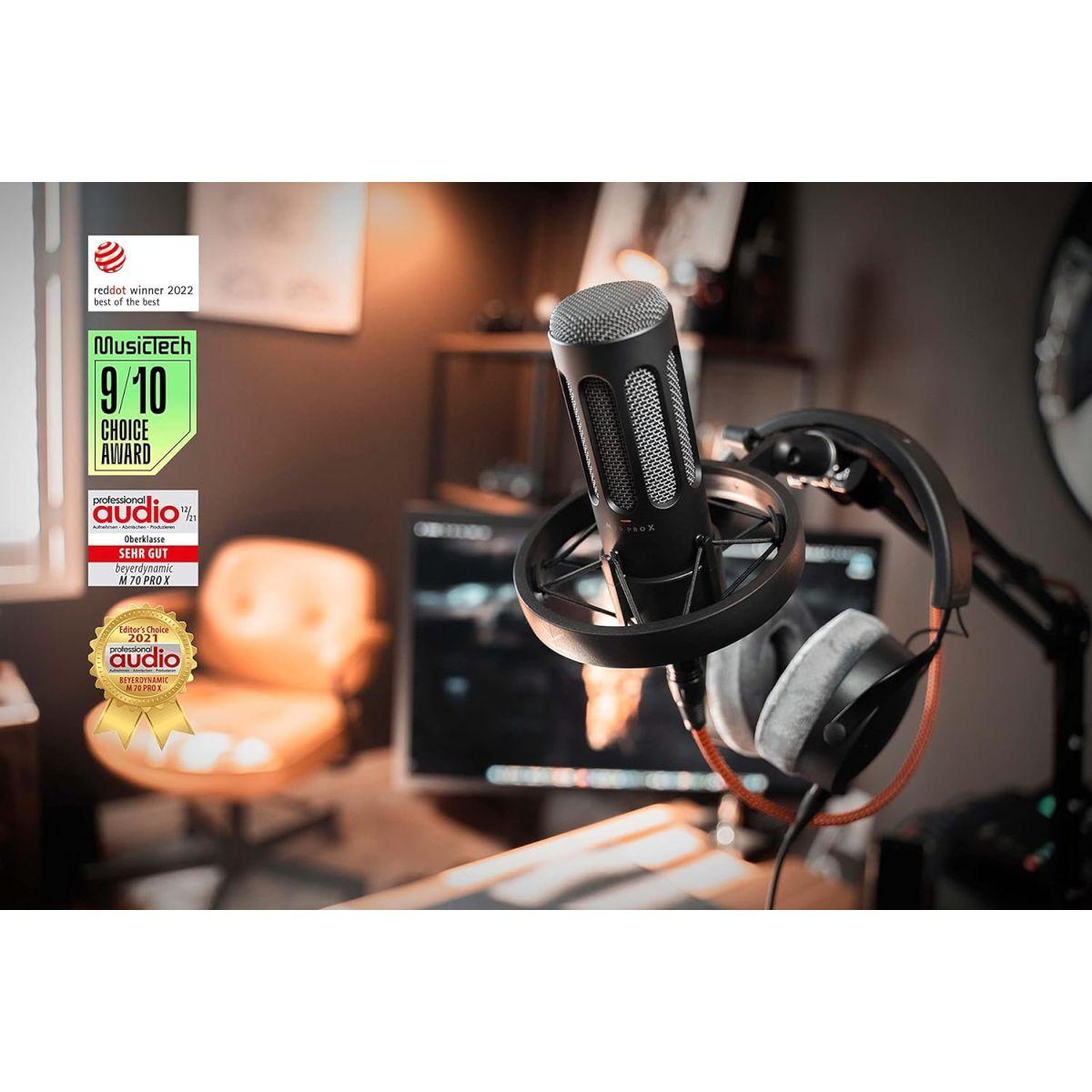 beyerdynamic PRO X M70 プロフェッショナル フロントアドレス ダイナミックマイク ストレージバッグ ポップフィルター ショックマウント付き