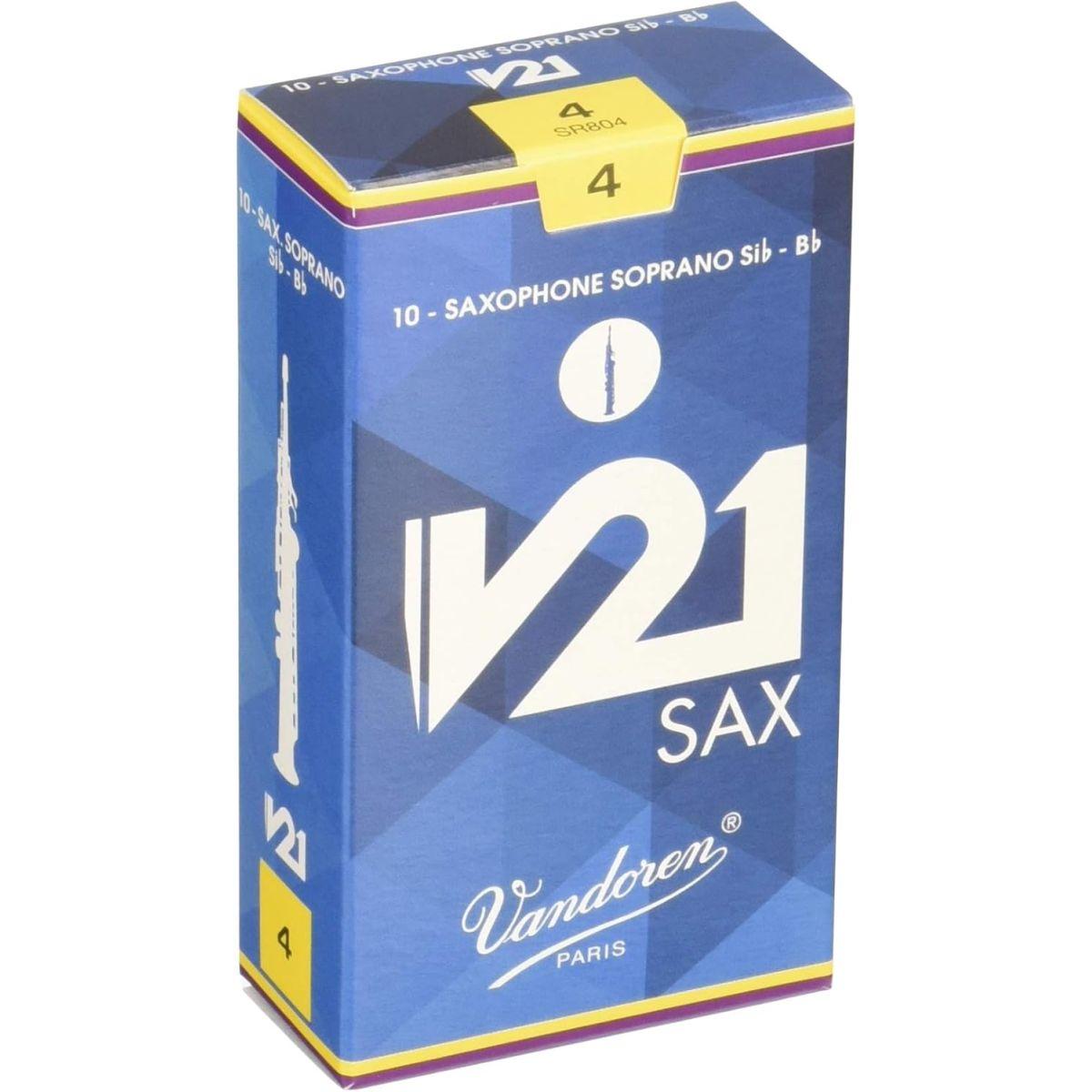 バンドーレン Vandoren ソプラノサクソフォンリード V21硬さ : 4 (10枚入り)