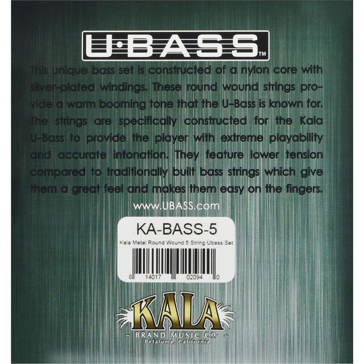 KALA カラ ウクレレベース(U・BASS)弦 Silver Plated Round Wound 5弦 KA-BASS-5