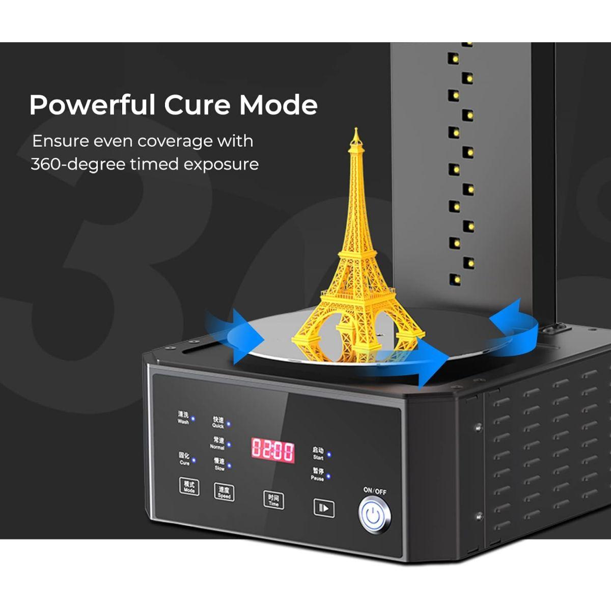 Creality(クリアリティ) 洗浄&硬化 UW-01 2イン1マシン Creality 樹脂 3Dプリンター用 UV硬化ロータリーボックスバケツ LCD/DLP/SLA用 サイズ7.42x6x7.8インチ