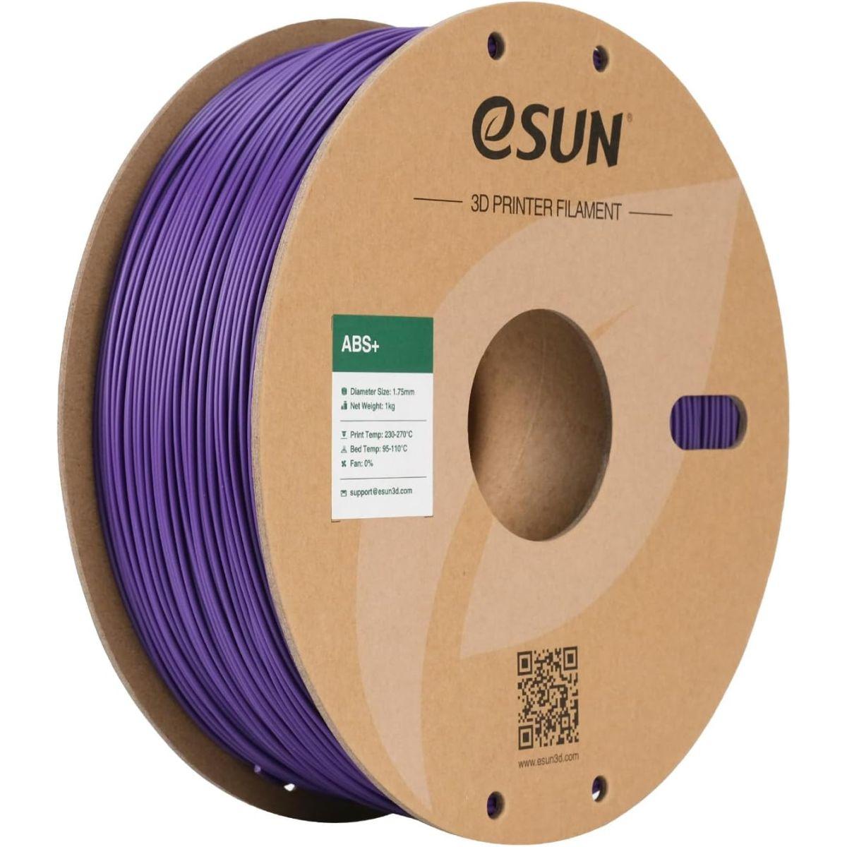 eSUN ABS+ フィラメント 1.75mm 3Dプリンターフィラメント ABSプラス 寸法精度+/- 0.05mm 1KGスプール (2.2ポンド) 3Dプリンター用 3Dプリントフィラメント パープル
