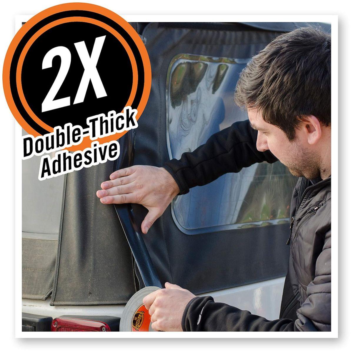 Gorilla Tape、ブラック ダクトテープ、1.88インチ x 12ヤード、ブラック 24 - Pack 60122DF 24