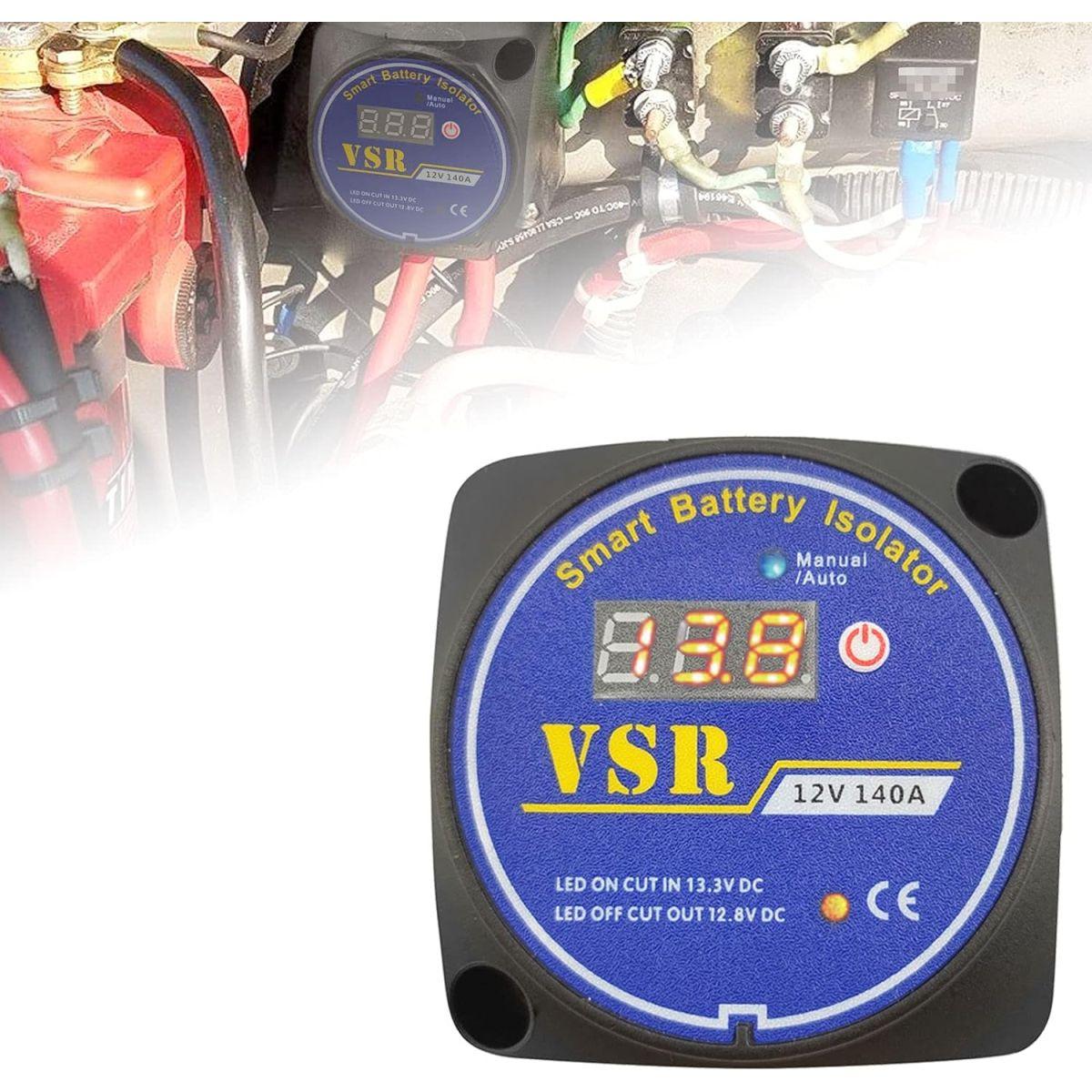 デュアルバッテリーアイソレーター 12V 140Amp 手動および自動モード 電圧感知リレー VSR RV マリンカー 車 トラック キャラバン オフロード キャンパー ヨット ATV UTV ボートに対応