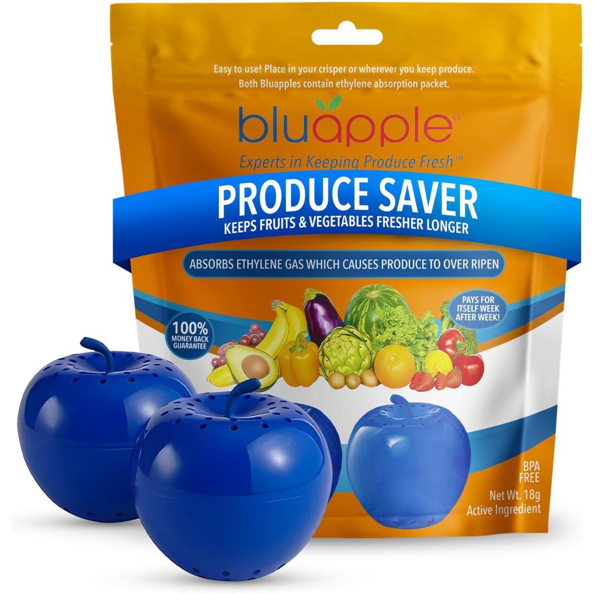 Bluapple ethlyleneガス吸収材Plus年の供給Refills???冷蔵庫Fruit & Vegetable救命胴衣???ブルーApple???Keep Produceフレッシュ 2 pack ブルー BA-PK [並行輸入品]