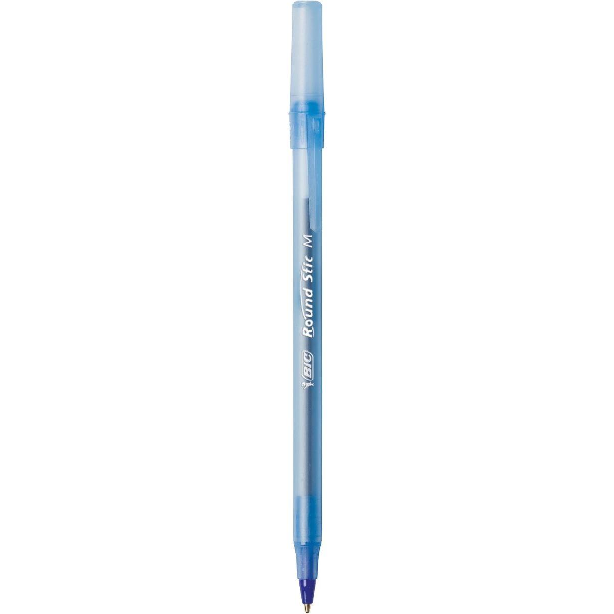 BIC ラウンドスティック エクストラライフボールペン 中字 (1.0mm) ブルー 60本入り (GSM609-ブルー) 1パック