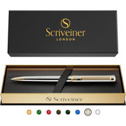 Scriveiner Silver Chrome Ballpoint Pen ボールペン 最高級 24金仕上げ シュミッ