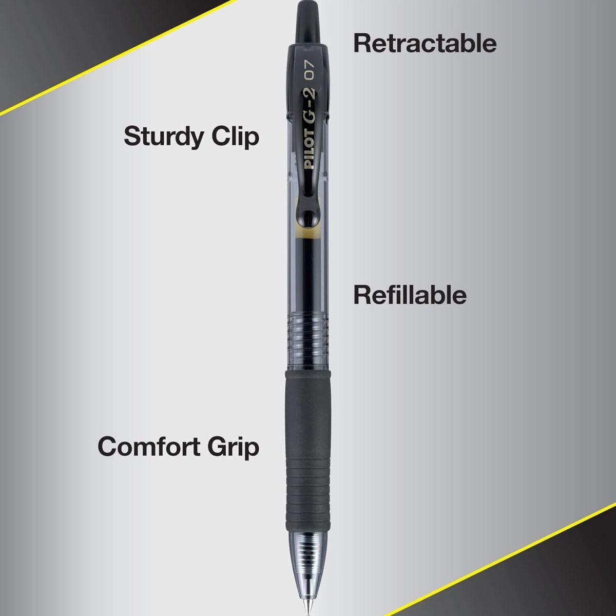 PILOT G2 プレミアム アルティメットコレクション 詰め替え可能 格納式 ローリングボールゲルペン 細字 アソートカラーインク 36本パック タブ (14557)