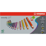 STABILO ウッディセット [woody] 18色セット 880-18