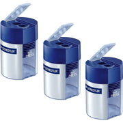 Staedtler Manual Pencil Sharpener Blue [Pack of 3]