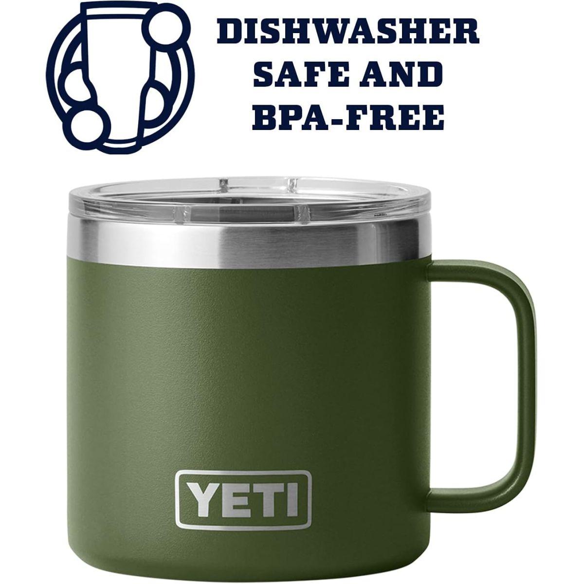 YETI Rambler 14oz(414ml)マグ (ハイランドオリーブ)