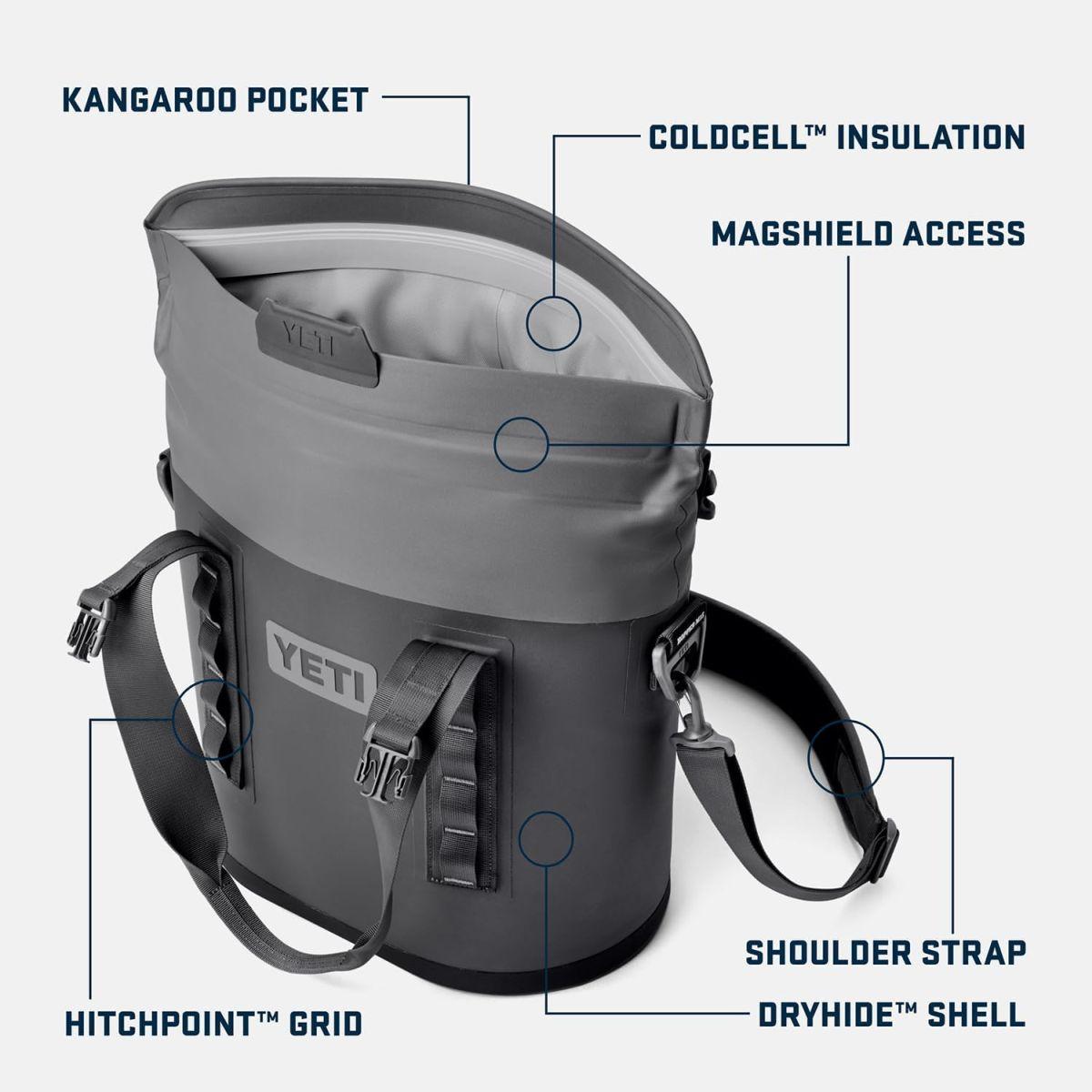 YETI (イエティ) Hopper M15 ポータブルソフトクーラー MagShieldアクセス付き チャコール