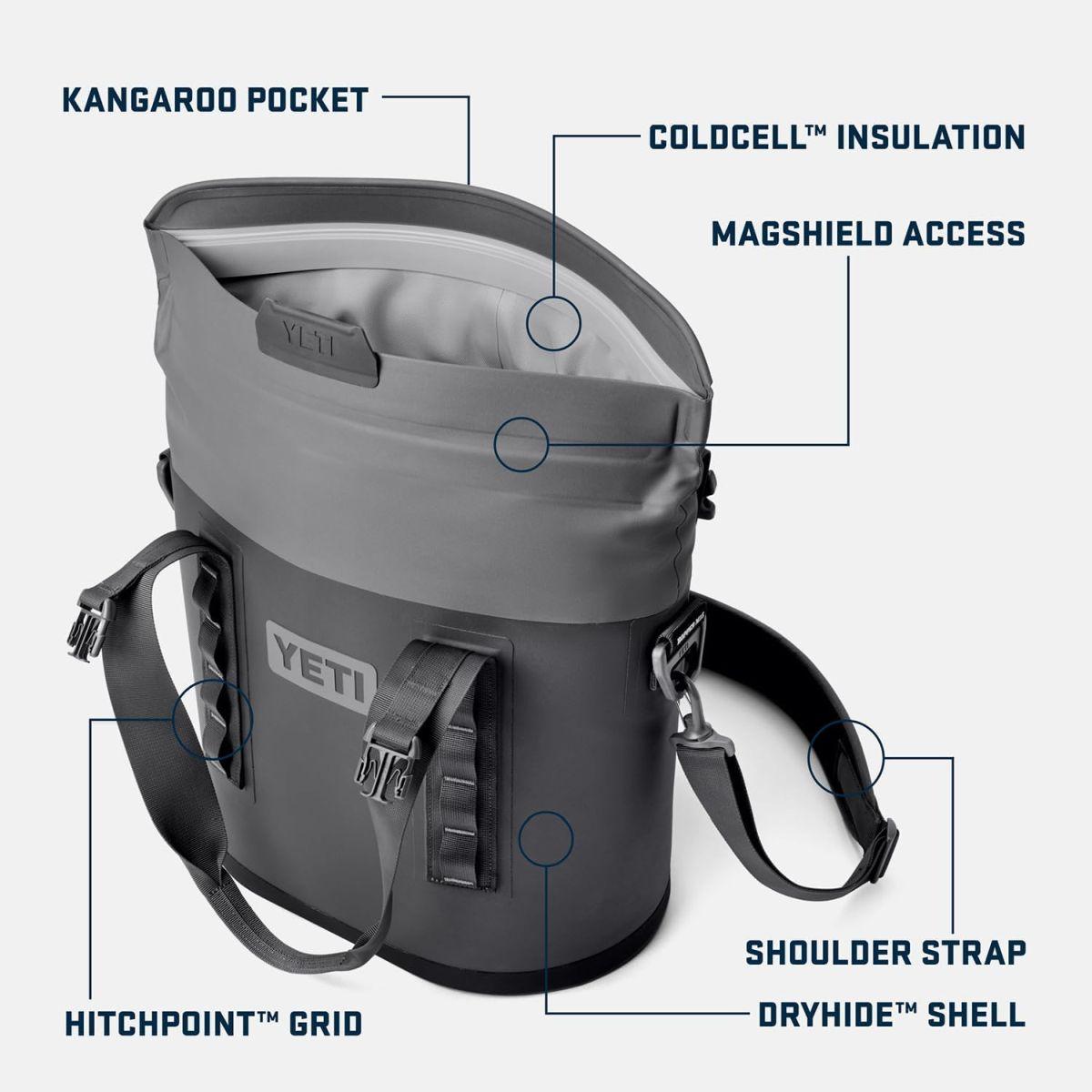 YETI (イエティ) Hopper M15 ポータブルソフトクーラー MagShieldアクセス付き ブラック