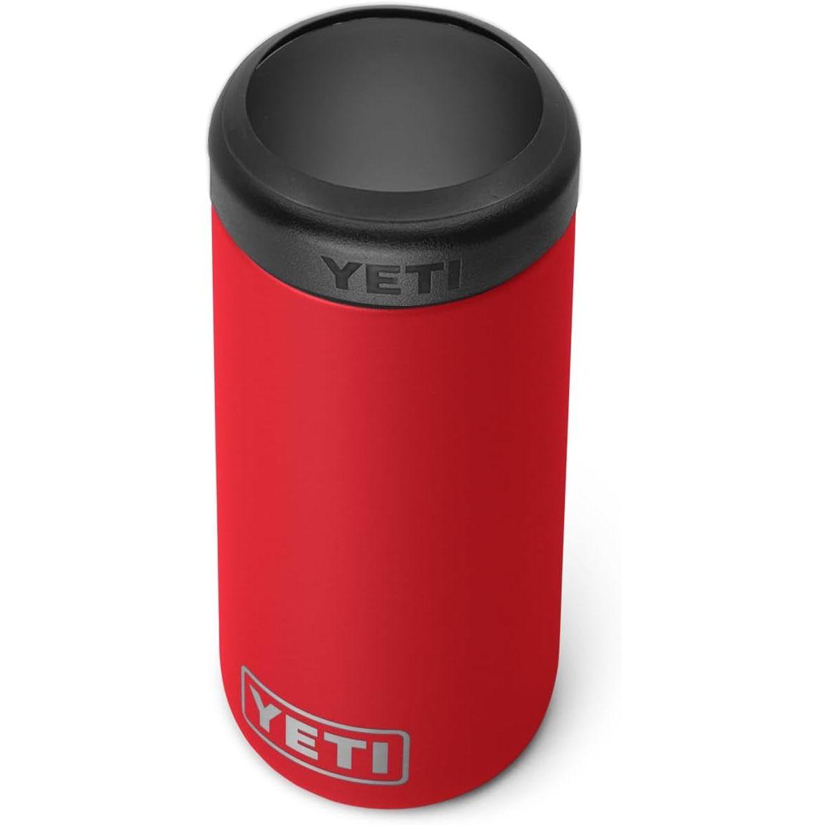 YETI (イエティ) Rambler 12オンス コルスタースリム缶断熱材 スリムハードセルツァー缶用 レスキューレッド (中身は含まれません)。