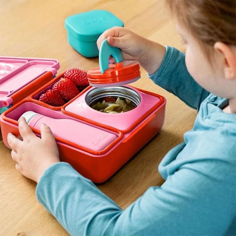 Omie Box 子供用 弁当箱 保温 ランチボックス 漏れ防止 魔法瓶フードジャ ー付き キッズ Omie弁当箱