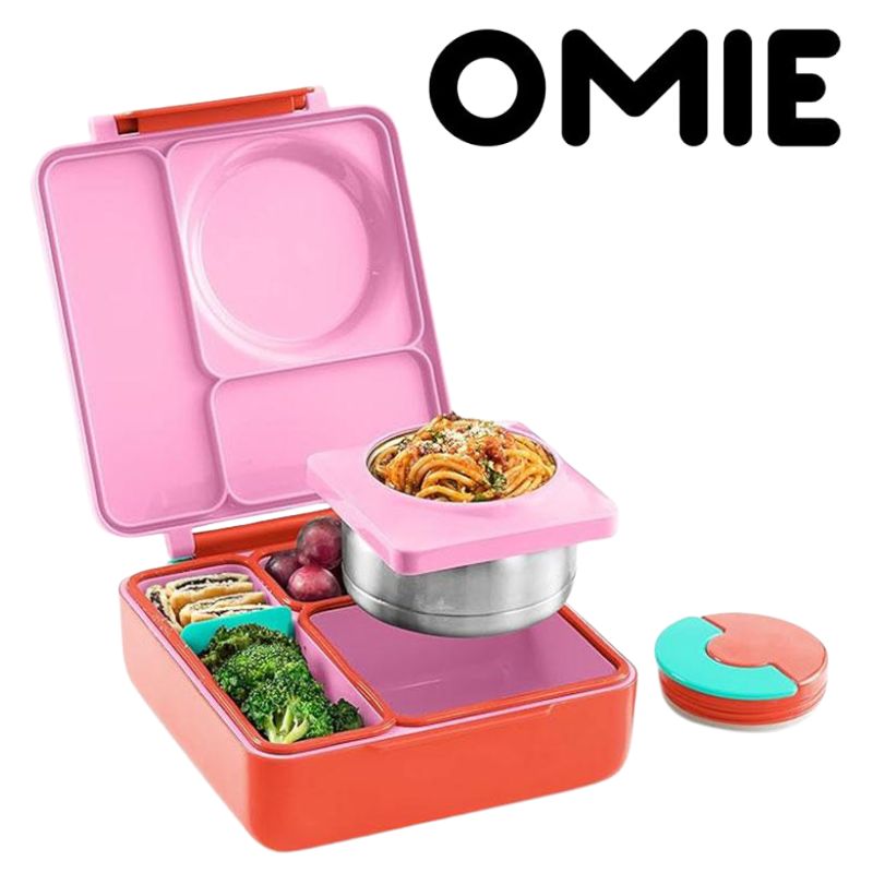 Omie Box 子供用 弁当箱 保温 ランチボックス 漏れ防止 魔法瓶フードジャ ー付き キッズ Omie弁当箱