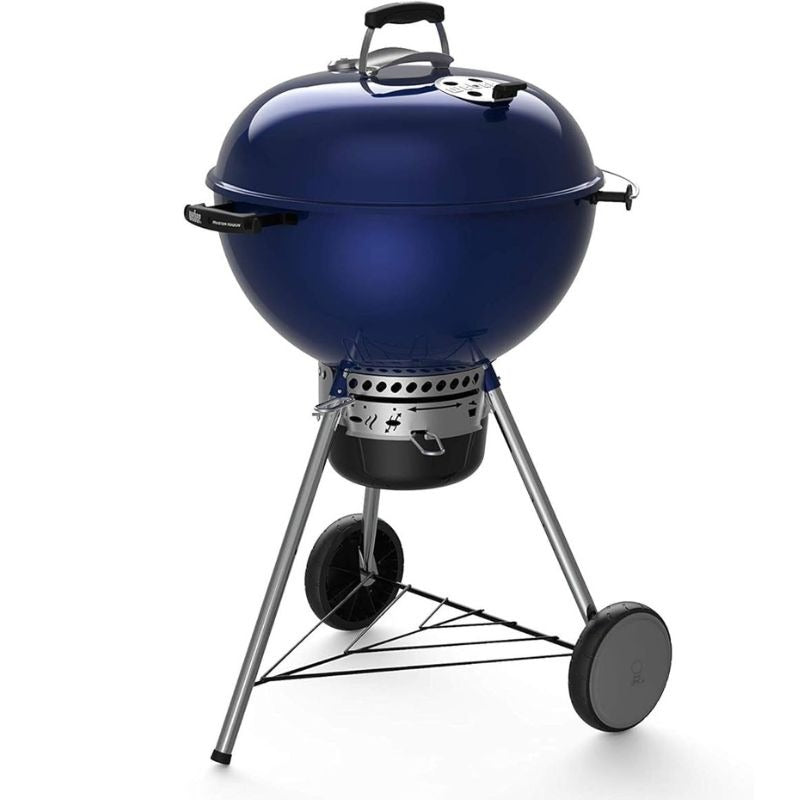 Weber ウェーバー バーベキューグリル BBQ 炭火焼きグリル マスタータッチ チャコールグリル 57cm(ディープオーシャンブルー 炭火調理 温度計付き