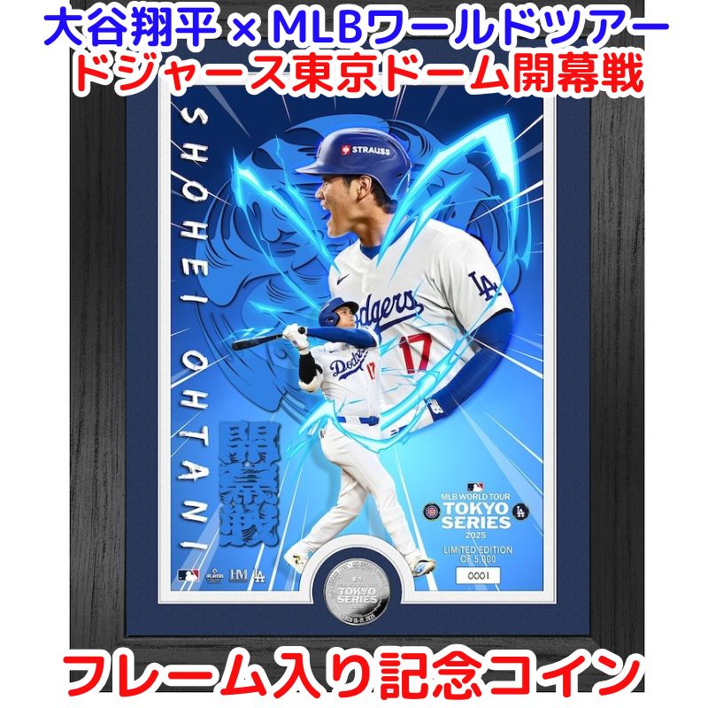大谷翔平 フォト入り限定 記念コイン ドジャース 東京ドーム 開幕戦 2025 約 33cm × 41cm フレーム入り大谷選手フォトコイン 限定5000枚 東京シリーズ