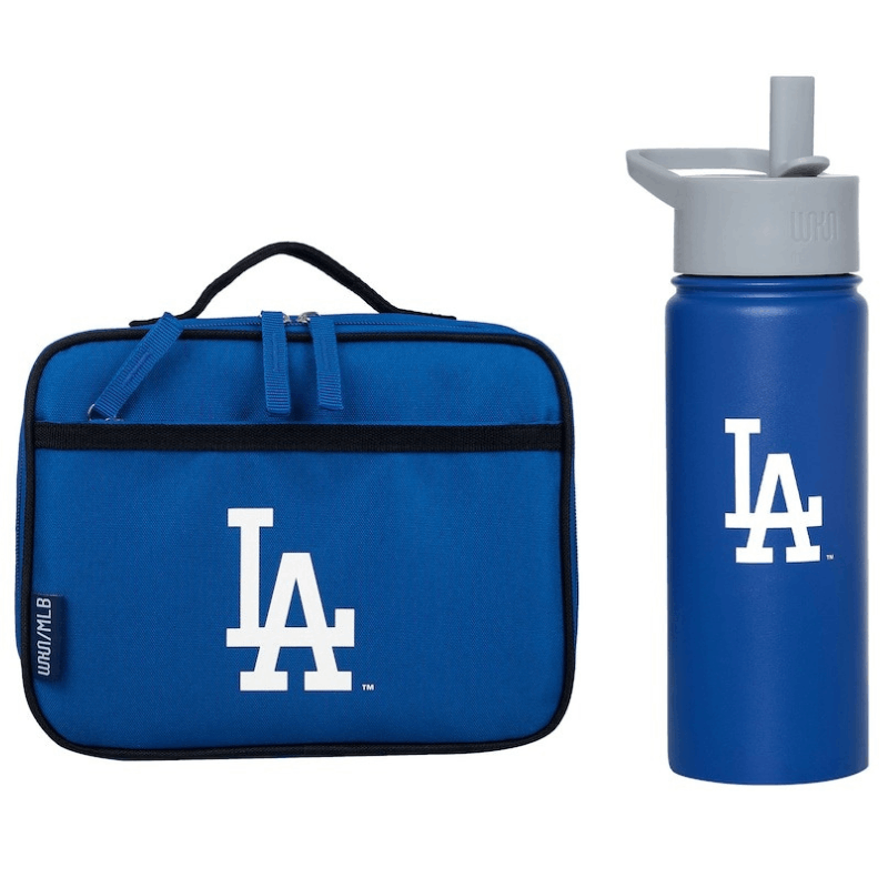 ロサンゼルスドジャース ウォーターボトル 18oz(約532ml) &ランチボックスセット ドジャース水筒 正規ライセンス、BPAフリー