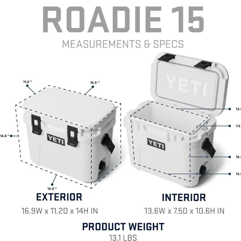イエティ ローディー15 クーラーボックス ストラップ付 YETI Roadie 15 Hard Cooler ★ホワイト★