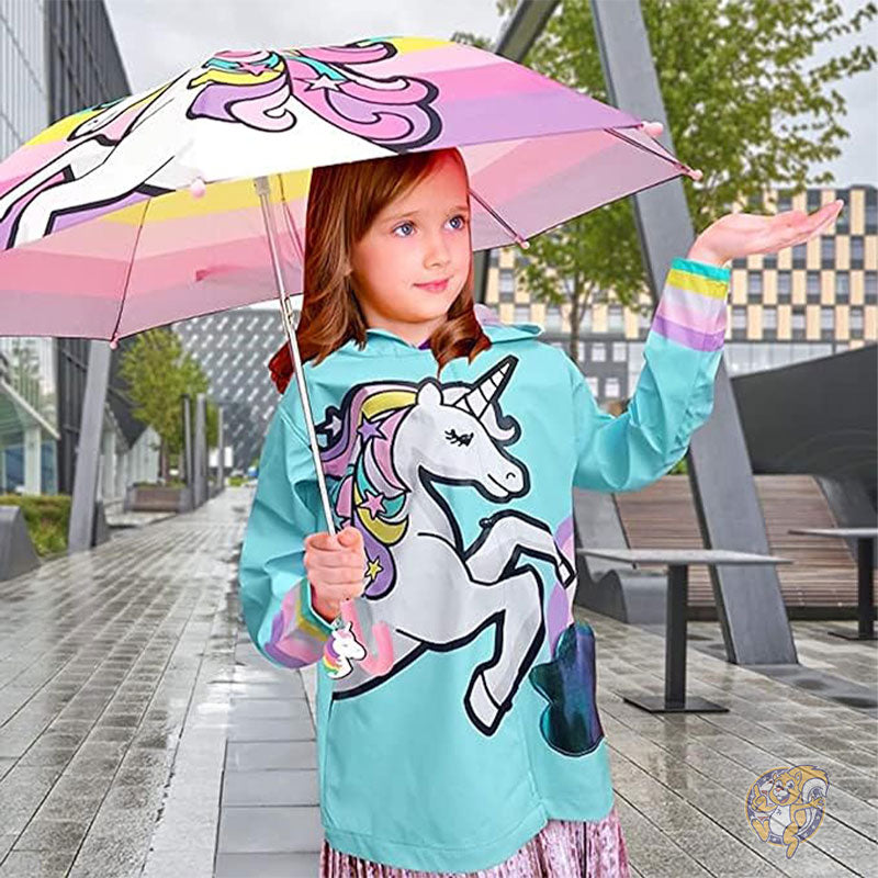 子供用 傘とレインコートセット ユニコーン 幼児用 雨具 3~9 歳 GNXC4622HS1 addie & tate アディ&テイト