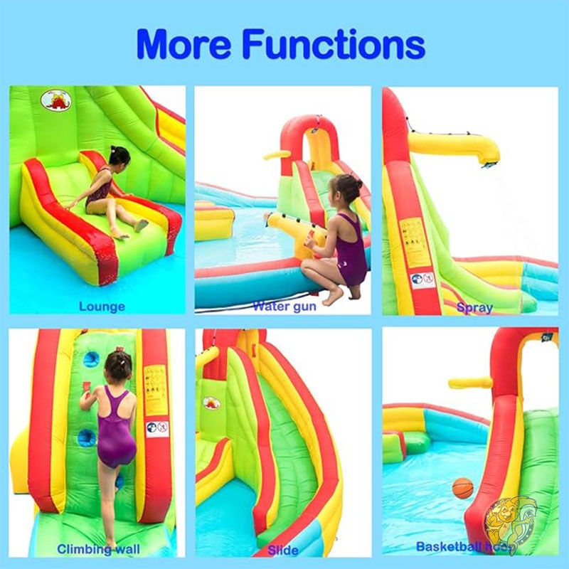 デュアルウォータースライド スプラッシュプール インフレータブルウォーターパーク ブロワー付き SL6824C WELLFUNTIME