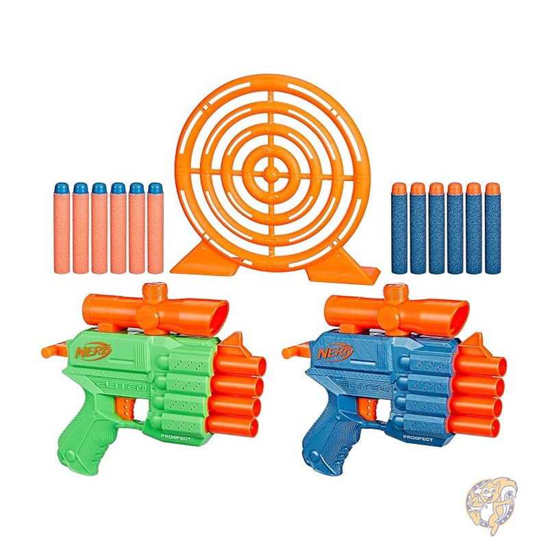 Nerf ナーフ エリート 2.0 フェイスオフセット ダーツブラスター 2 個 ダーツ12個 フォームブラスター付き F8273