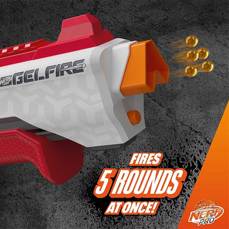 NERF ナーフ プロ ゲルファイア レイドブラスター 5発発射 ゲル弾 10,000 発 800発ホッパー アイウェア付き F7634